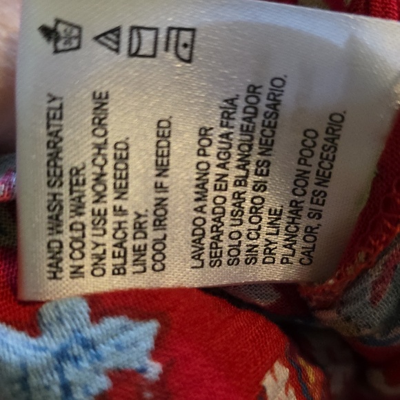 Bila Red Paisley Maxi Skirt (Size L) NWOT  Wide Elastic Waist Band - Beautiful - Picture 8 of 9